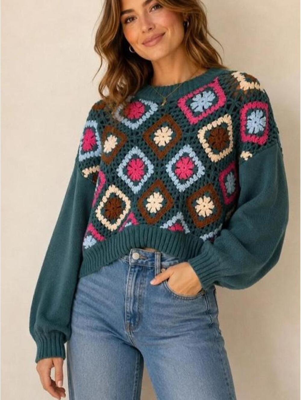 Brand New Dreamers Crochet Sweater